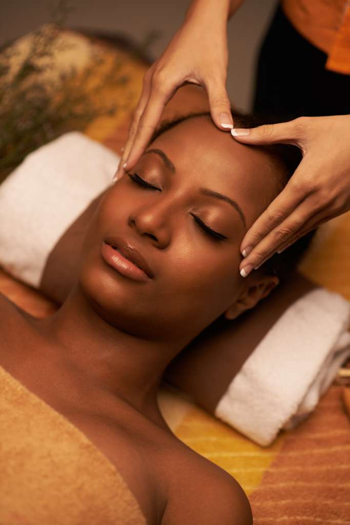 Gentle facial massage treatment